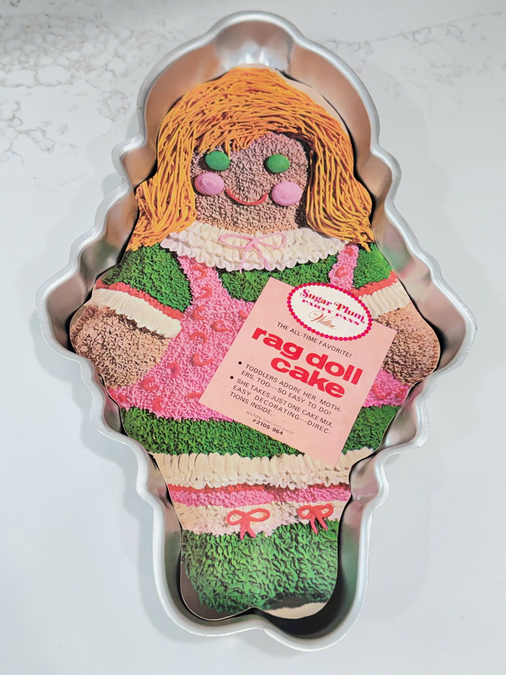Vintage 1971 Wilton Ragdoll Cake Pan 502-968 Raggedy Ann Baking Mold Cottagecore